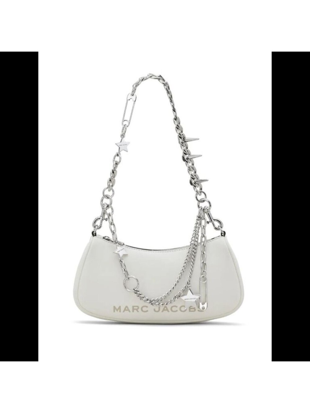 Marc Jacobs The Star Charm Leather Shoulder Bag White OS - Picture 6 of 14